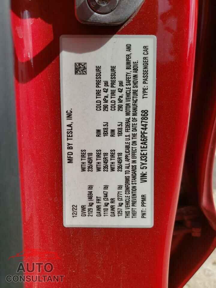 TESLA MODEL 3 2023 - 5YJ3E1EA6PF447868