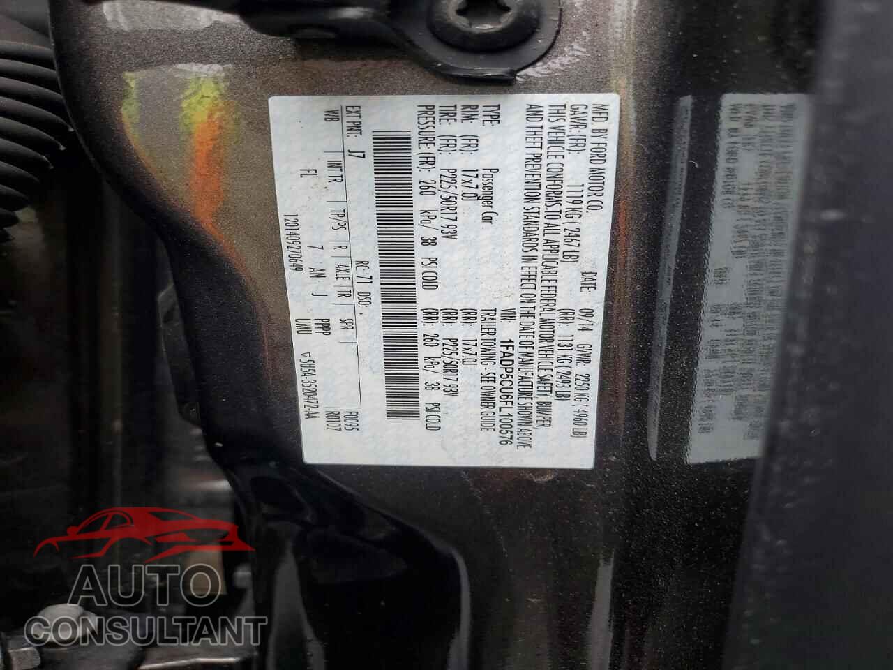 FORD CMAX 2015 - 1FADP5CU6FL100576