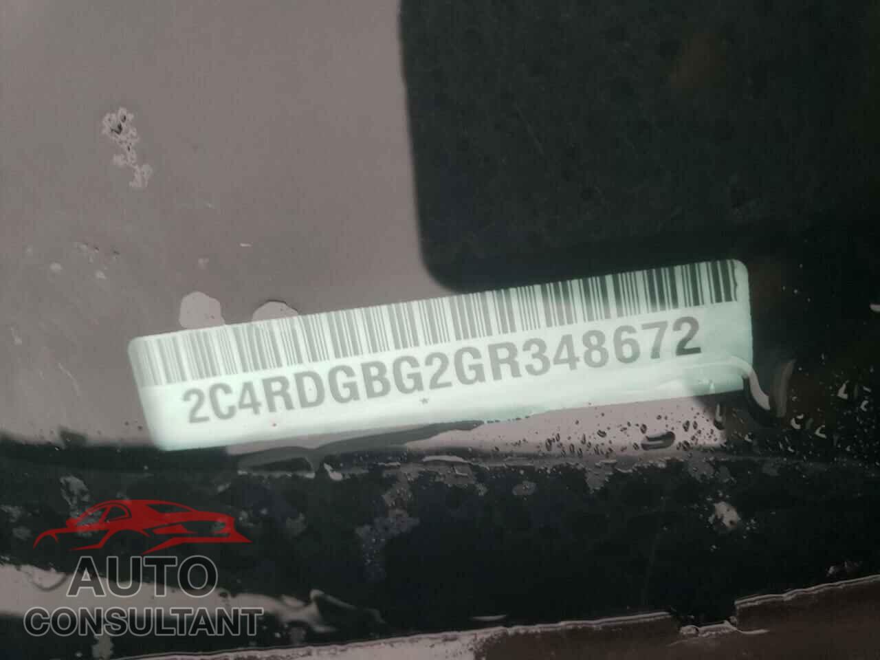 DODGE CARAVAN 2016 - 2C4RDGBG2GR348672