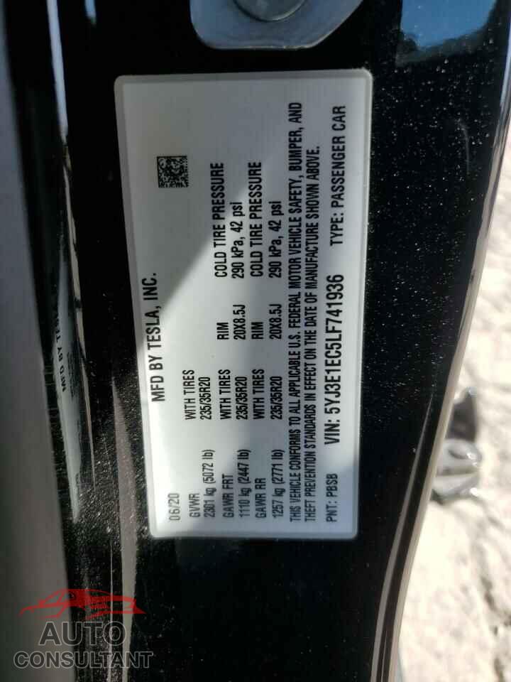 TESLA MODEL 3 2020 - 5YJ3E1EC5LF741936