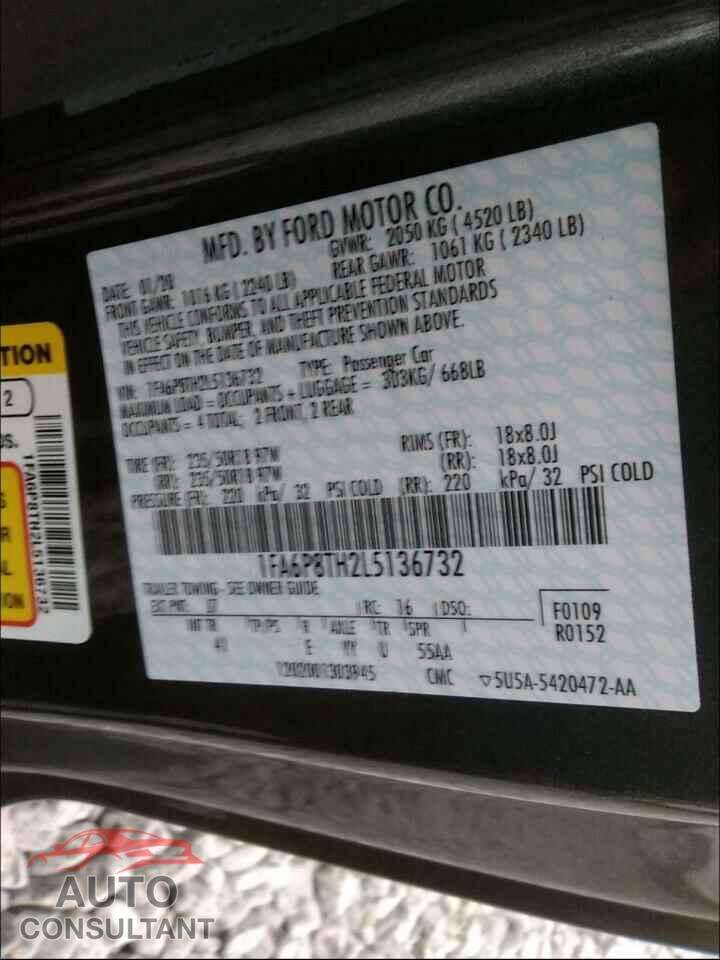 FORD MUSTANG 2020 - 1FA6P8TH2L5136732