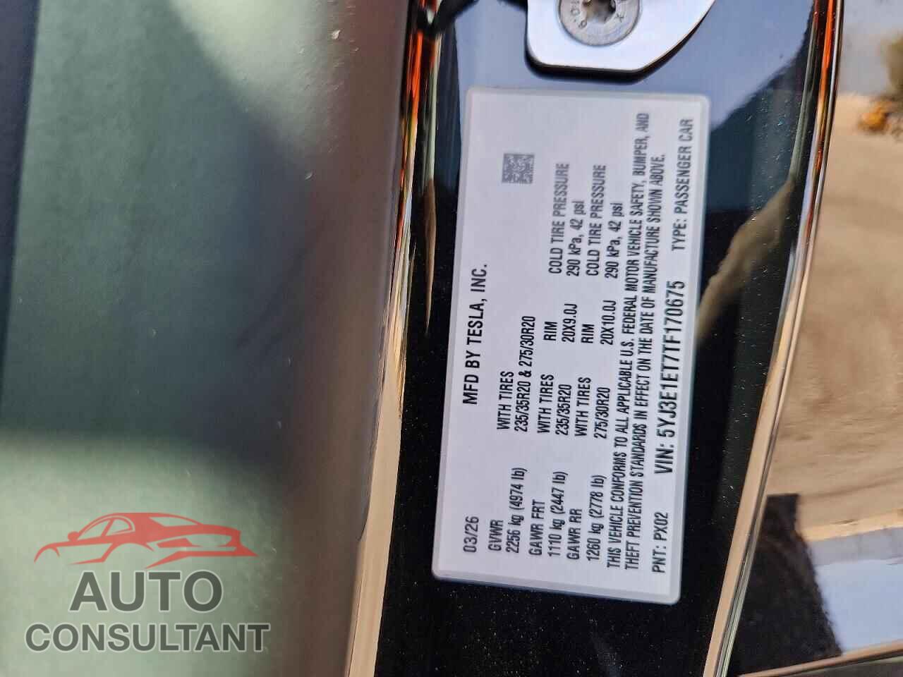 TESLA MODEL 3 2026 - 5YJ3E1ET7TF170675