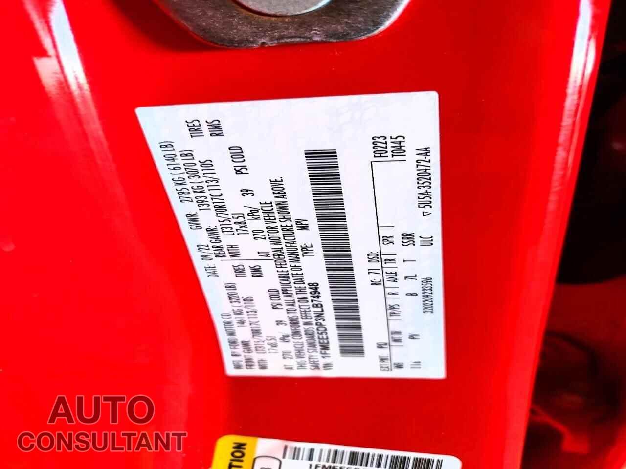 FORD BRONCO 2022 - 1FMEE5DP3NLB74948