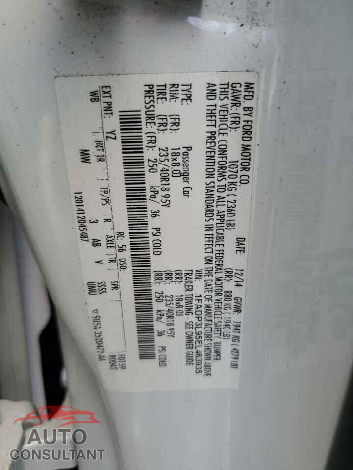 FORD FOCUS 2014 - 1FADP3L95EL463935