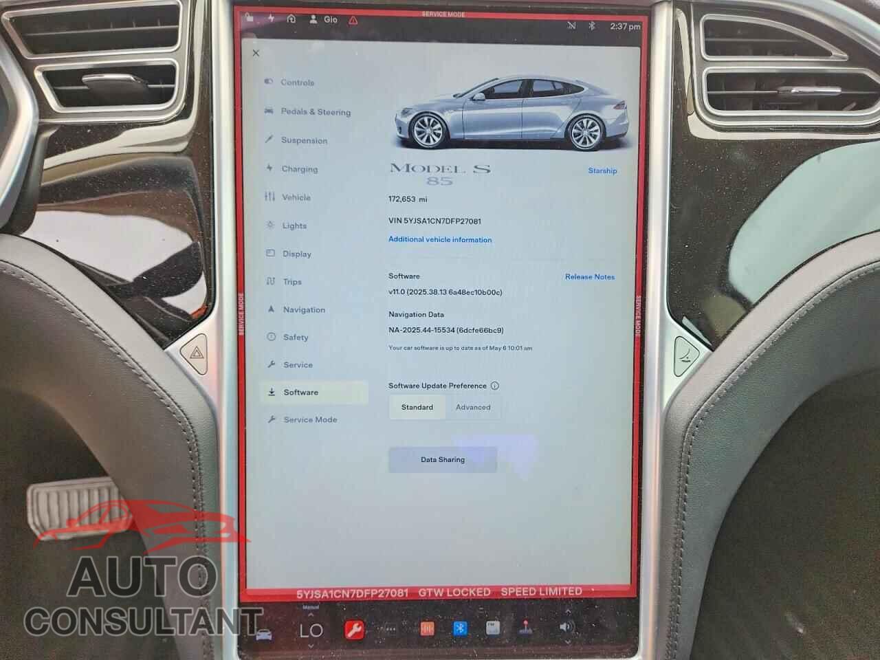TESLA MODEL S 2013 - 5YJSA1CN7DFP27081
