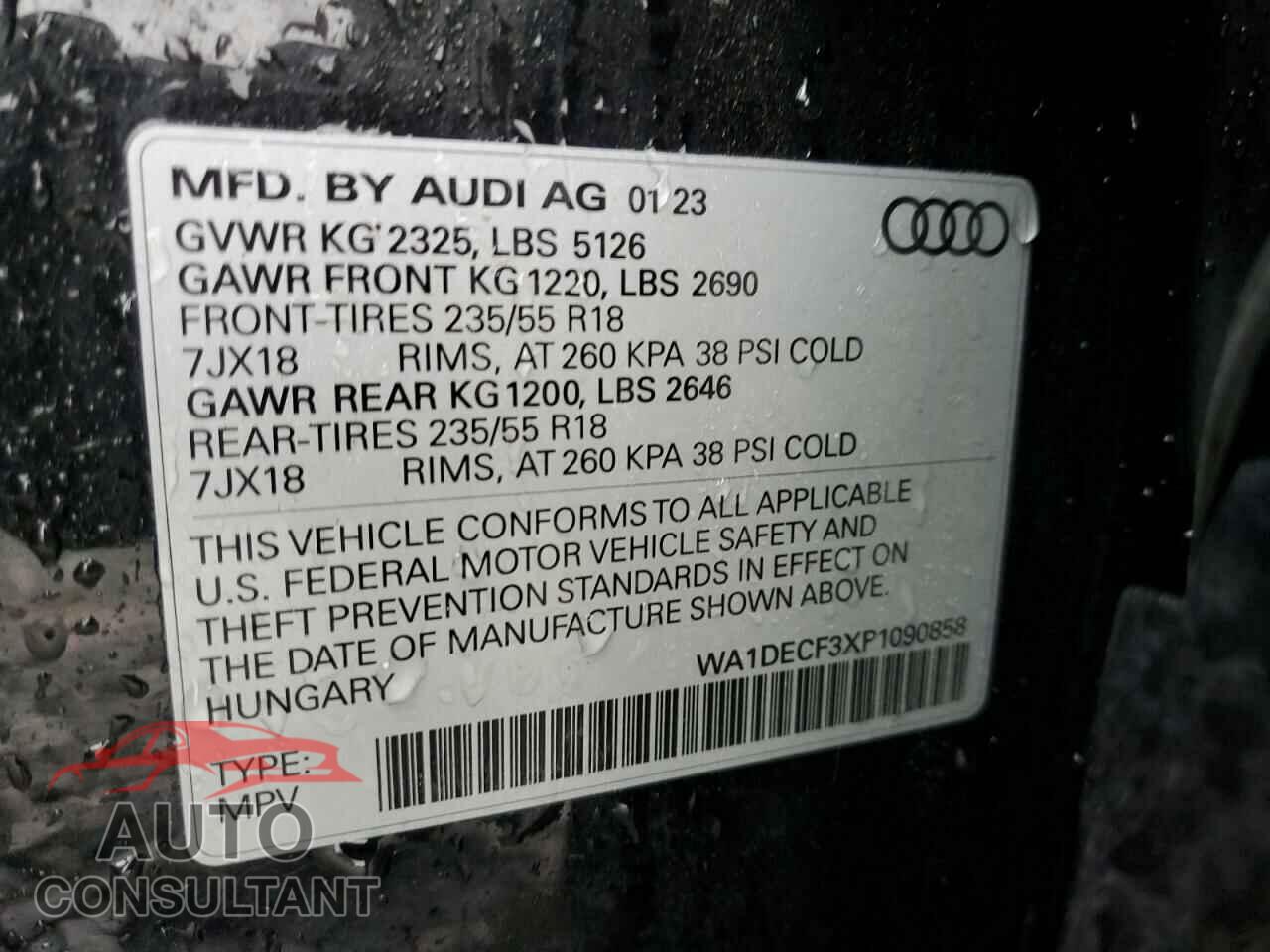 AUDI Q3 2023 - WA1DECF3XP1090858