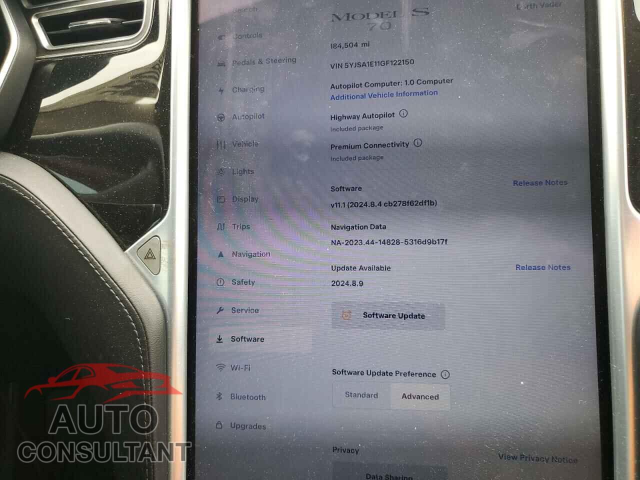 TESLA MODEL S 2016 - 5YJSA1E11GF122150