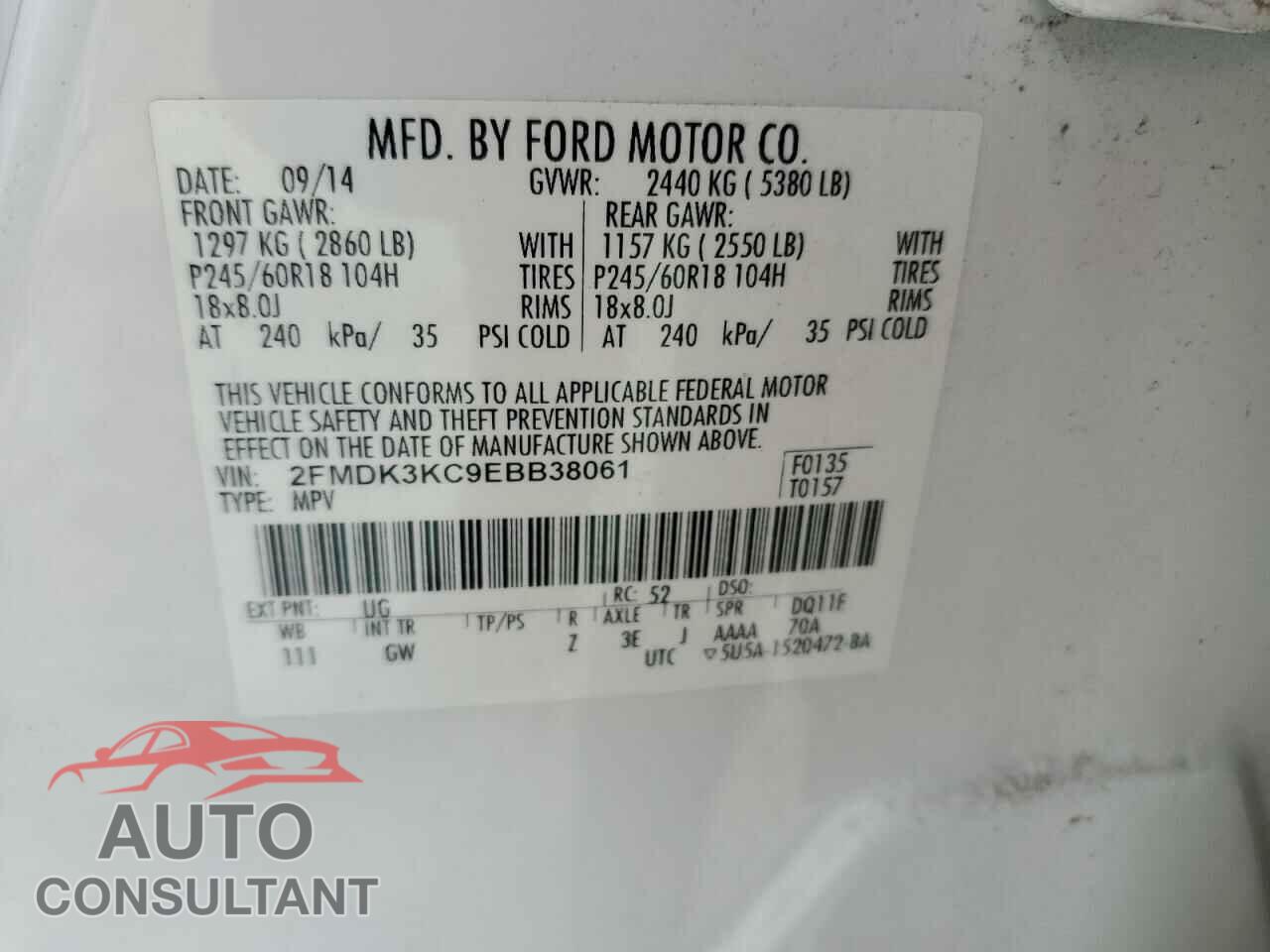 FORD EDGE 2014 - 2FMDK3KC9EBB38061