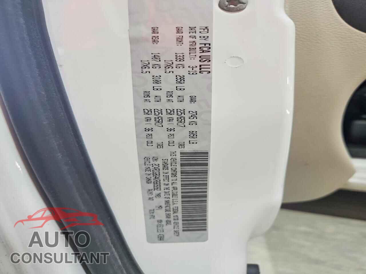 DODGE CARAVAN 2019 - 2C4RDGBG4KR669282