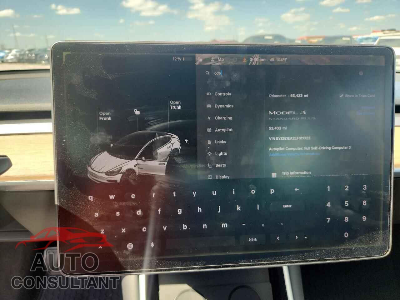 TESLA MODEL 3 2020 - 5YJ3E1EA2LF611322