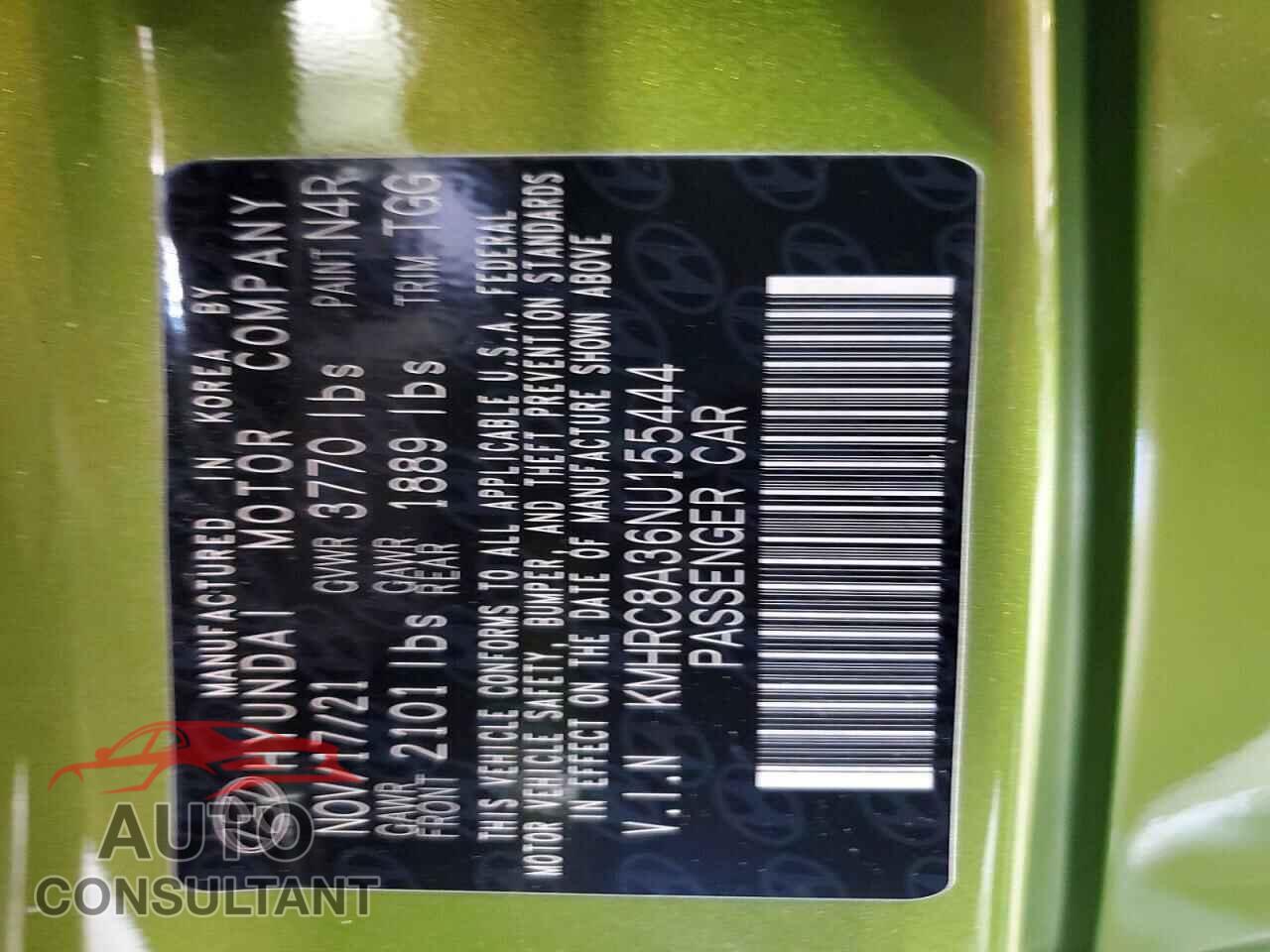 HYUNDAI VENUE 2022 - KMHRC8A36NU155444