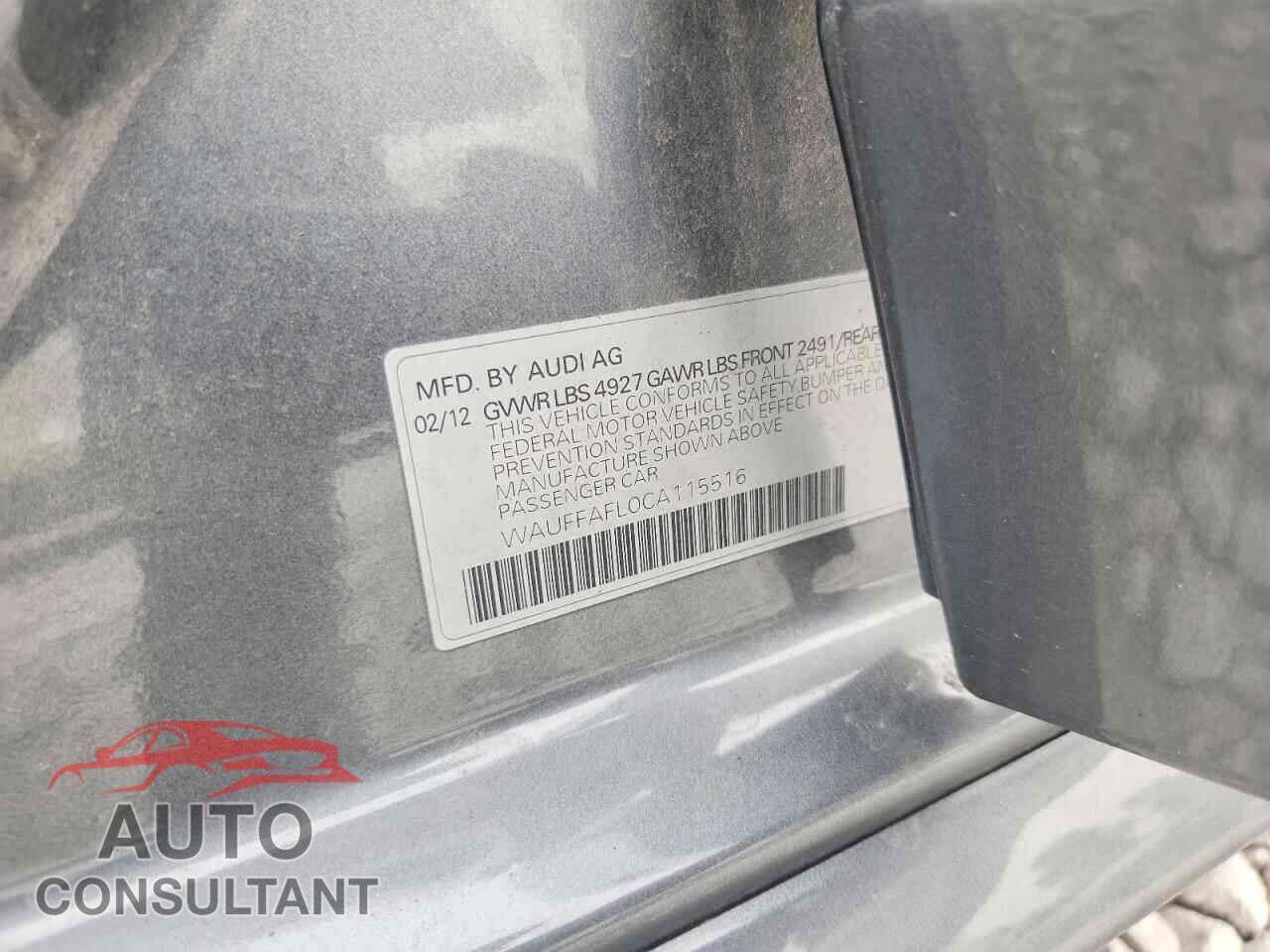 AUDI A4 2012 - WAUFFAFL0CA115516