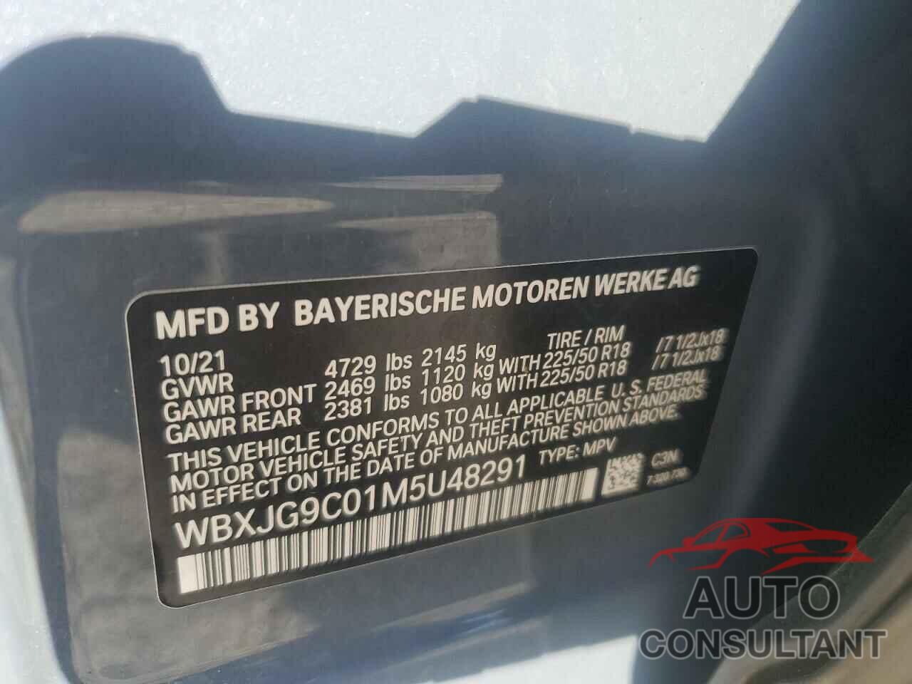 BMW X1 2021 - WBXJG9C01M5U48291