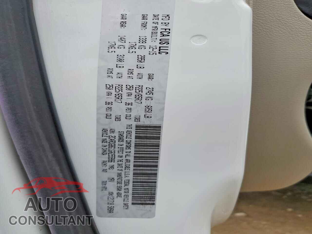 DODGE CARAVAN 2016 - 2C4RDGBG1GR255996