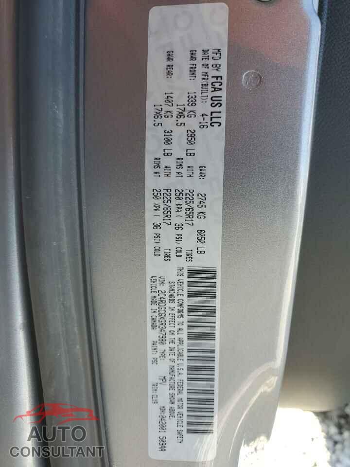 DODGE CARAVAN 2016 - 2C4RDGCGXGR347980