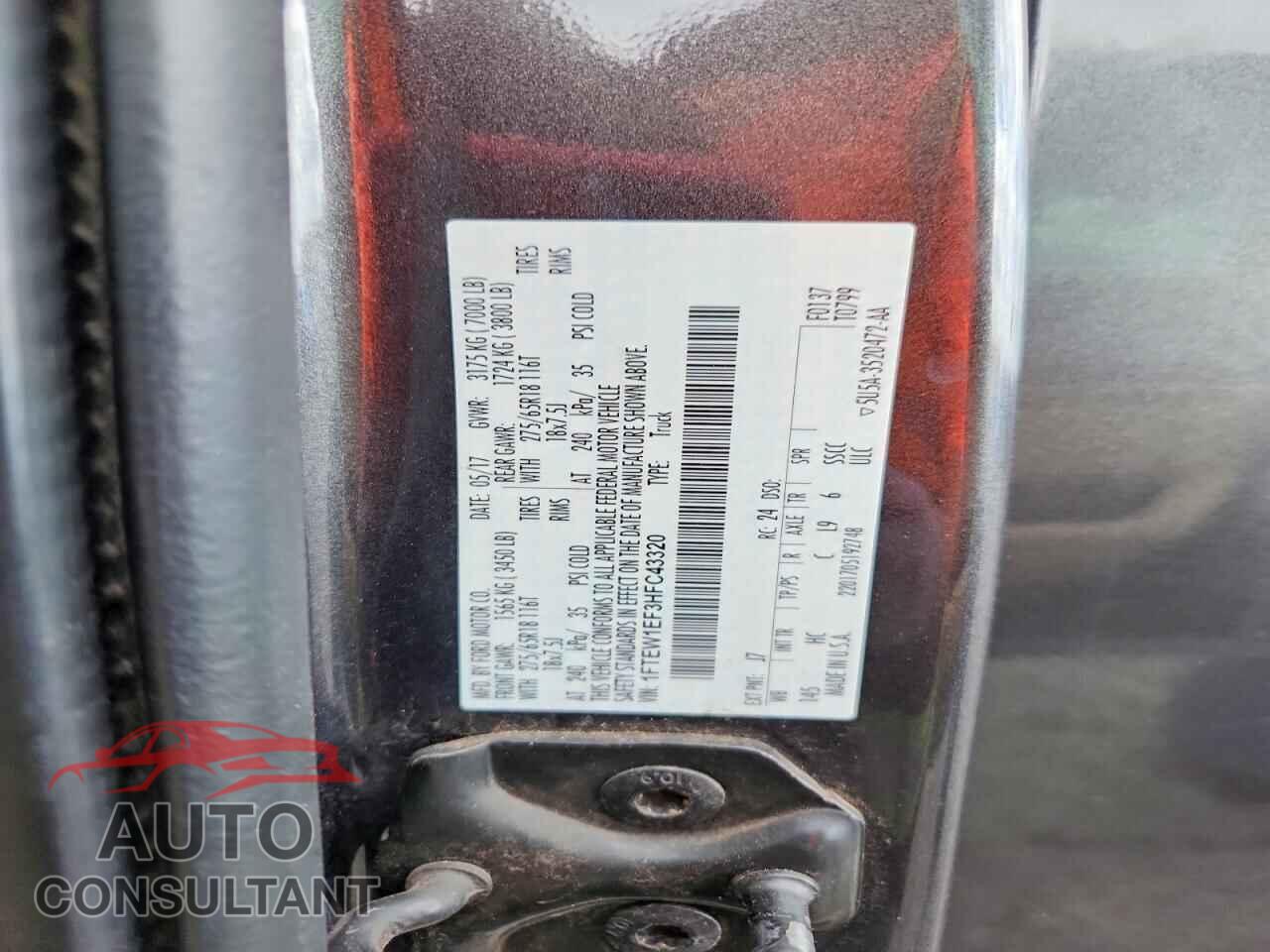 FORD F150 2017 - 1FTEW1EF3HFC43320