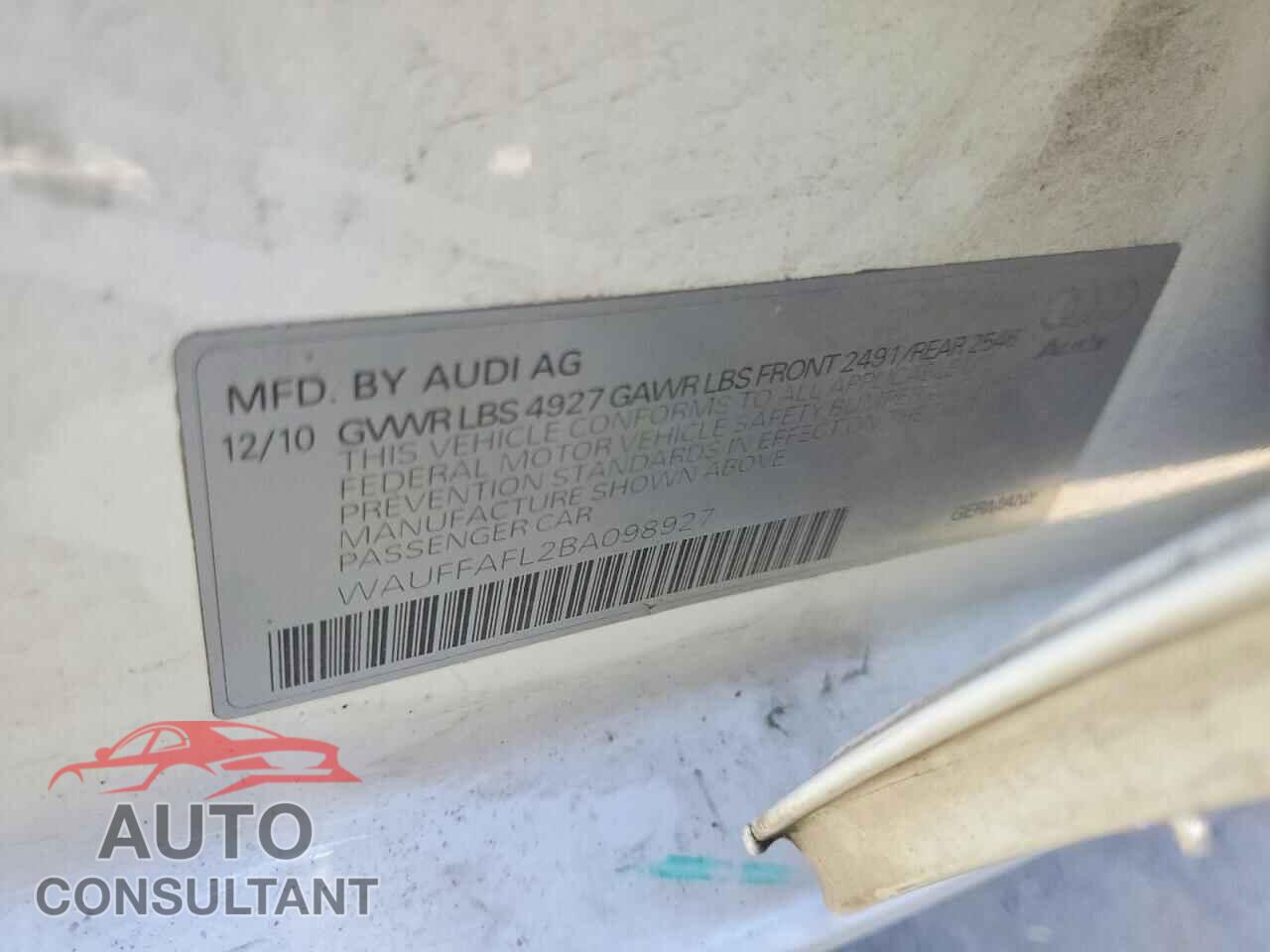 AUDI A4 2011 - WAUFFAFL2BA098927