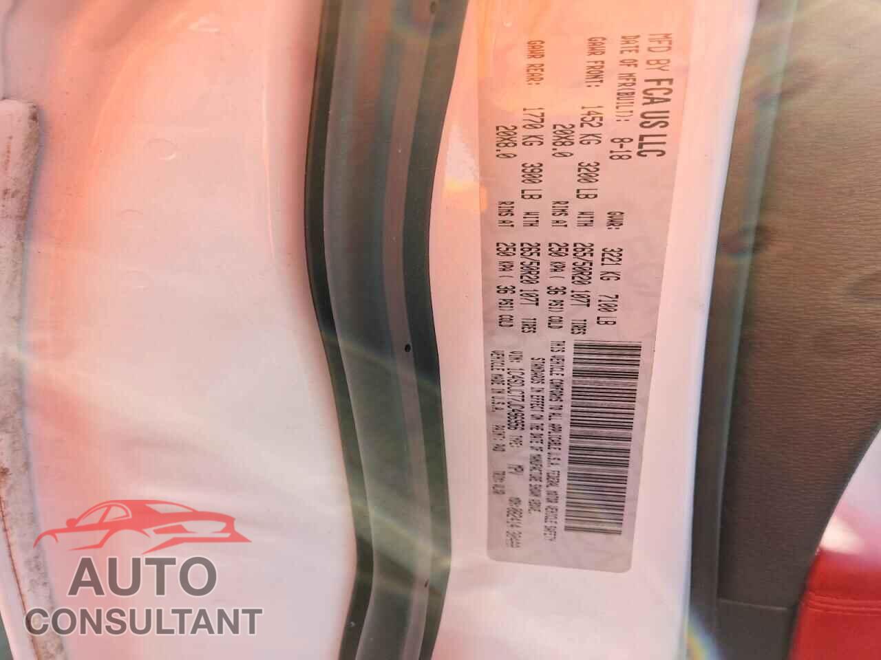 DODGE DURANGO 2018 - 1C4SDJCT7JC496956