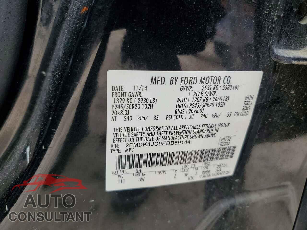 FORD EDGE 2014 - 2FMDK4JC9EBB59144