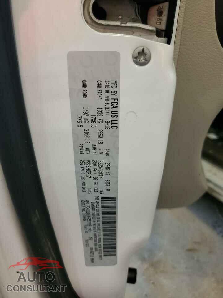 DODGE CARAVAN 2017 - 2C4RDGCG0HR557733