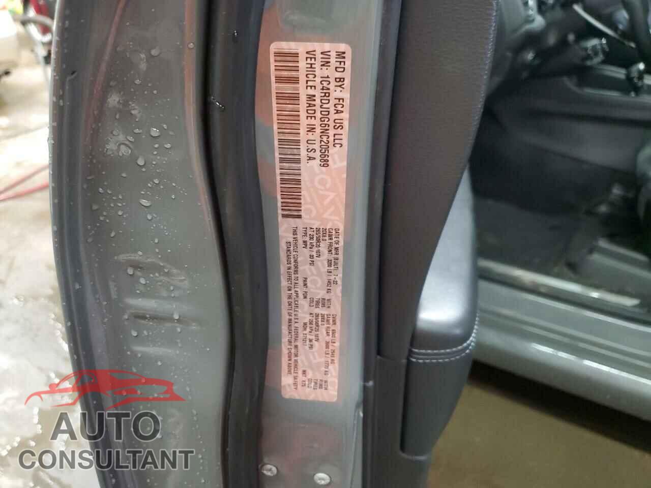 DODGE DURANGO 2022 - 1C4RDJDG6NC205689