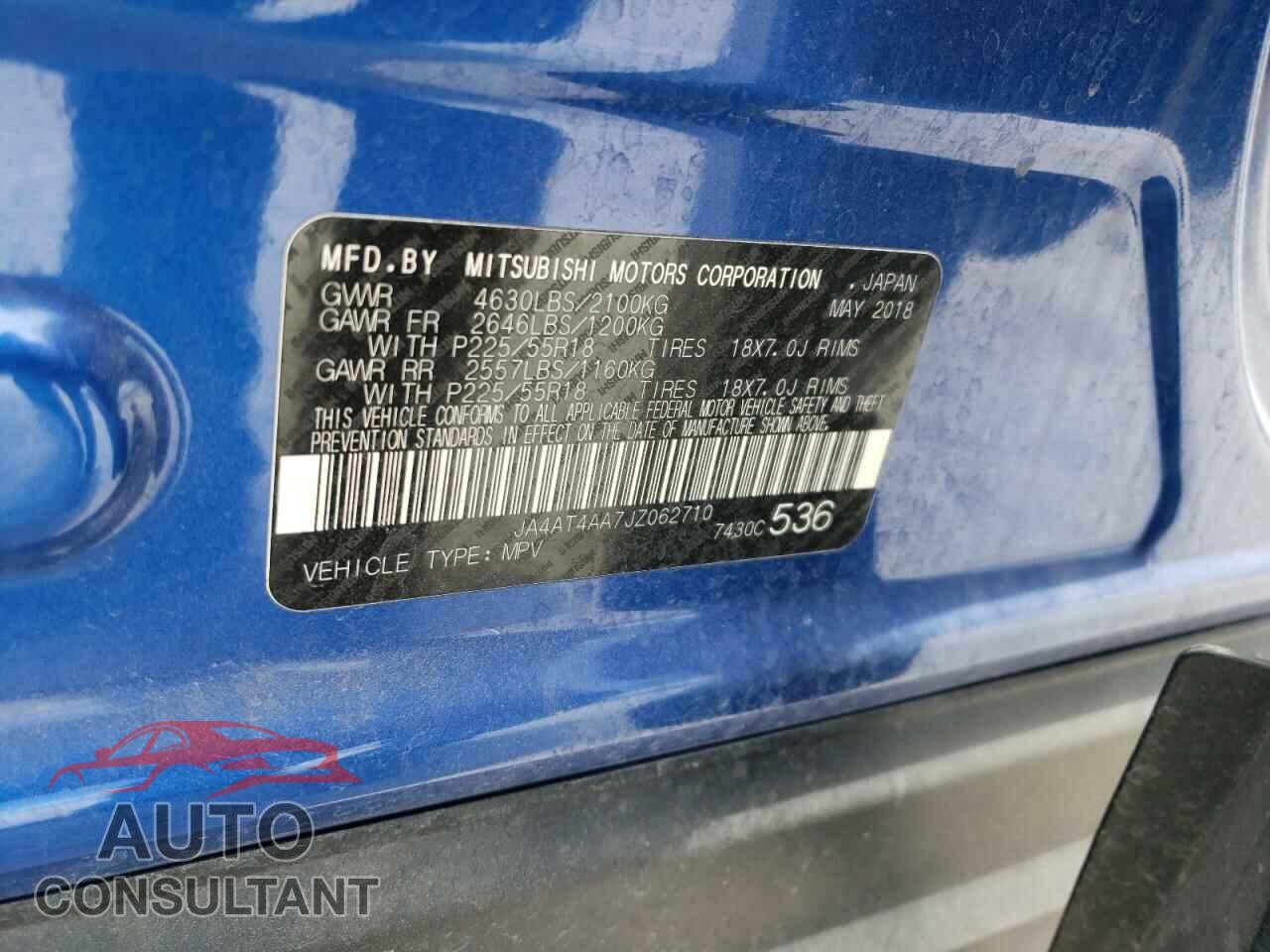 MITSUBISHI ECLIPSE 2018 - JA4AT4AA7JZ062710