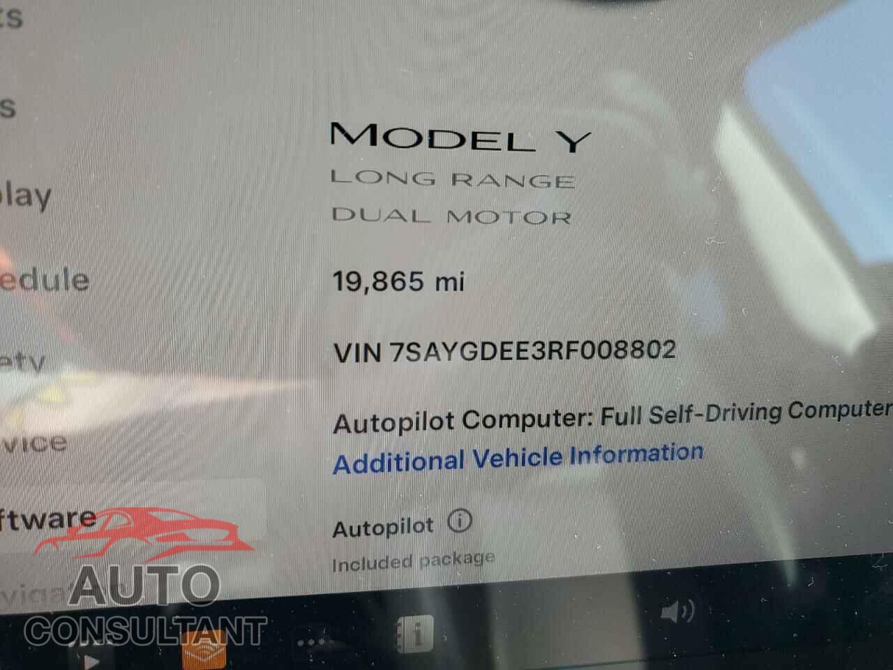 TESLA MODEL Y 2024 - 7SAYGDEE3RF008802