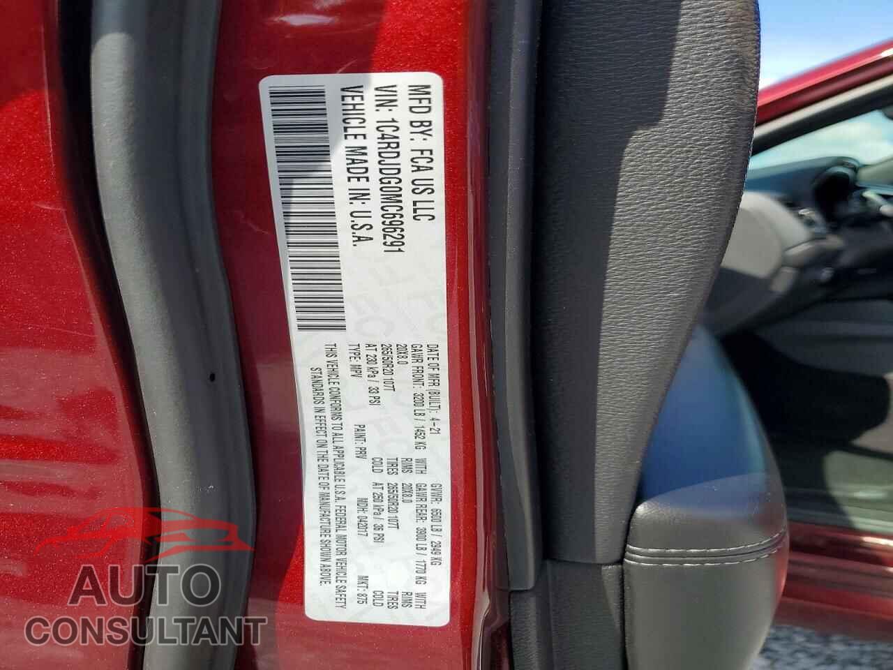 DODGE DURANGO 2021 - 1C4RDJDG0MC696291
