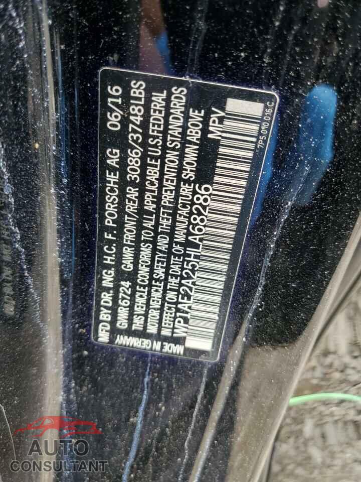 PORSCHE CAYENNE 2017 - WP1AE2A25HLA68286