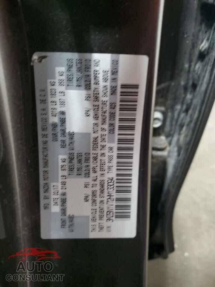 MAZDA 3 2017 - 3MZBN1V72HM133094
