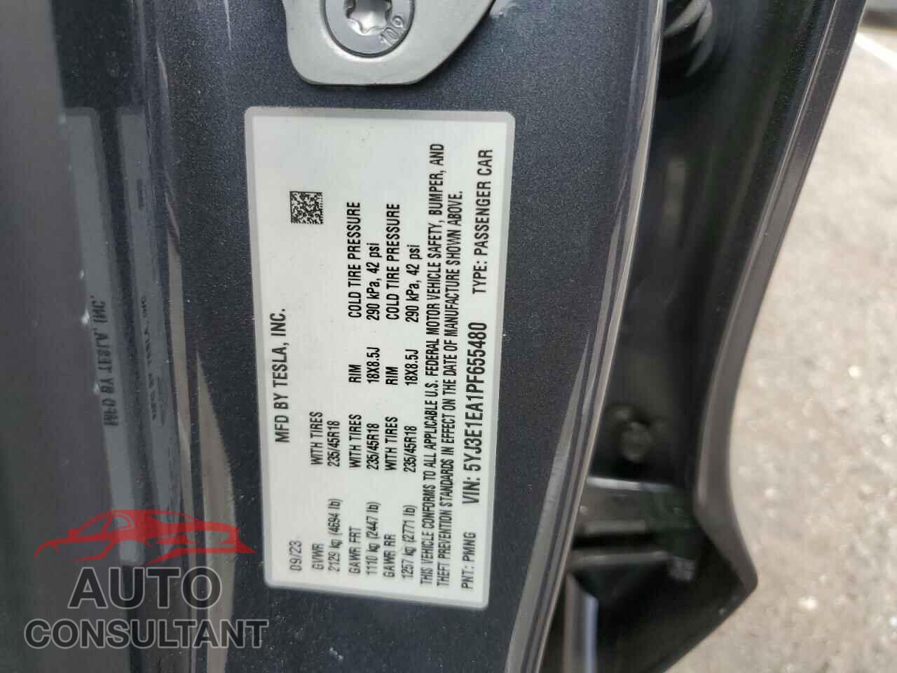 TESLA MODEL 3 2023 - 5YJ3E1EA1PF655480
