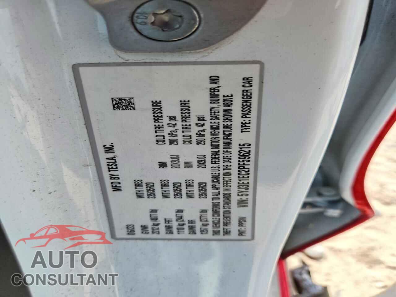 TESLA MODEL 3 2023 - 5YJ3E1EC2PF596215