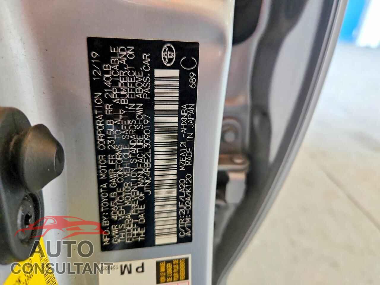 TOYOTA COROLLA 2020 - JTNC4RBE2L3090197