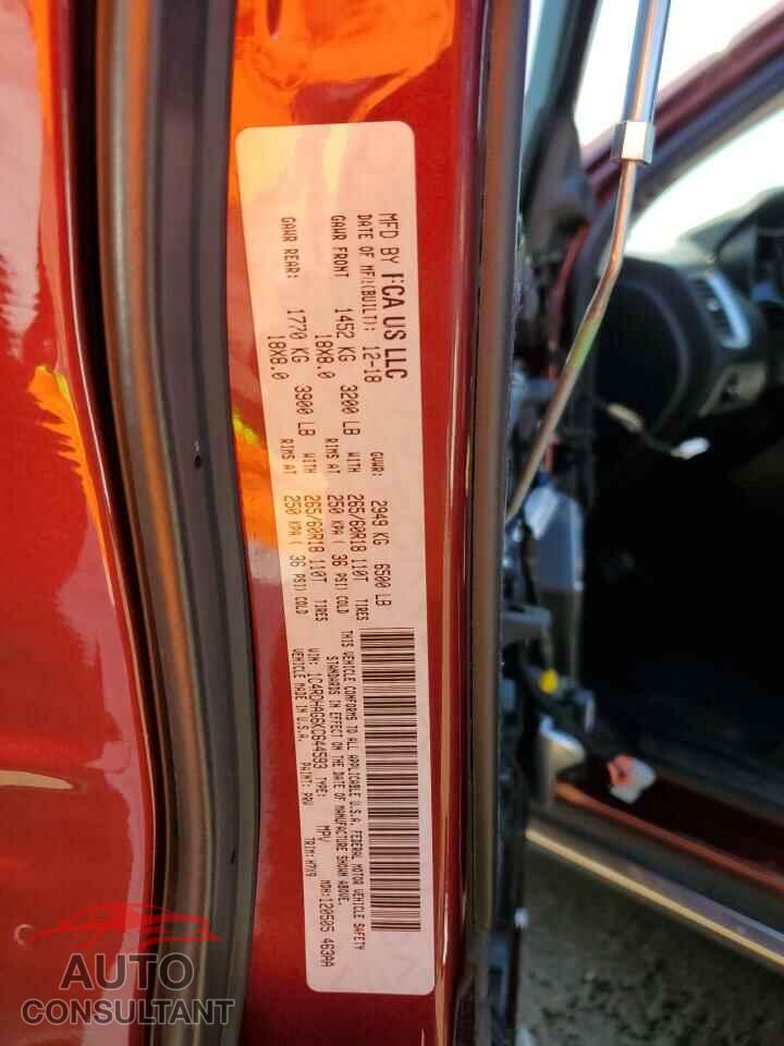 DODGE DURANGO 2019 - 1C4RDHAG6KC644593
