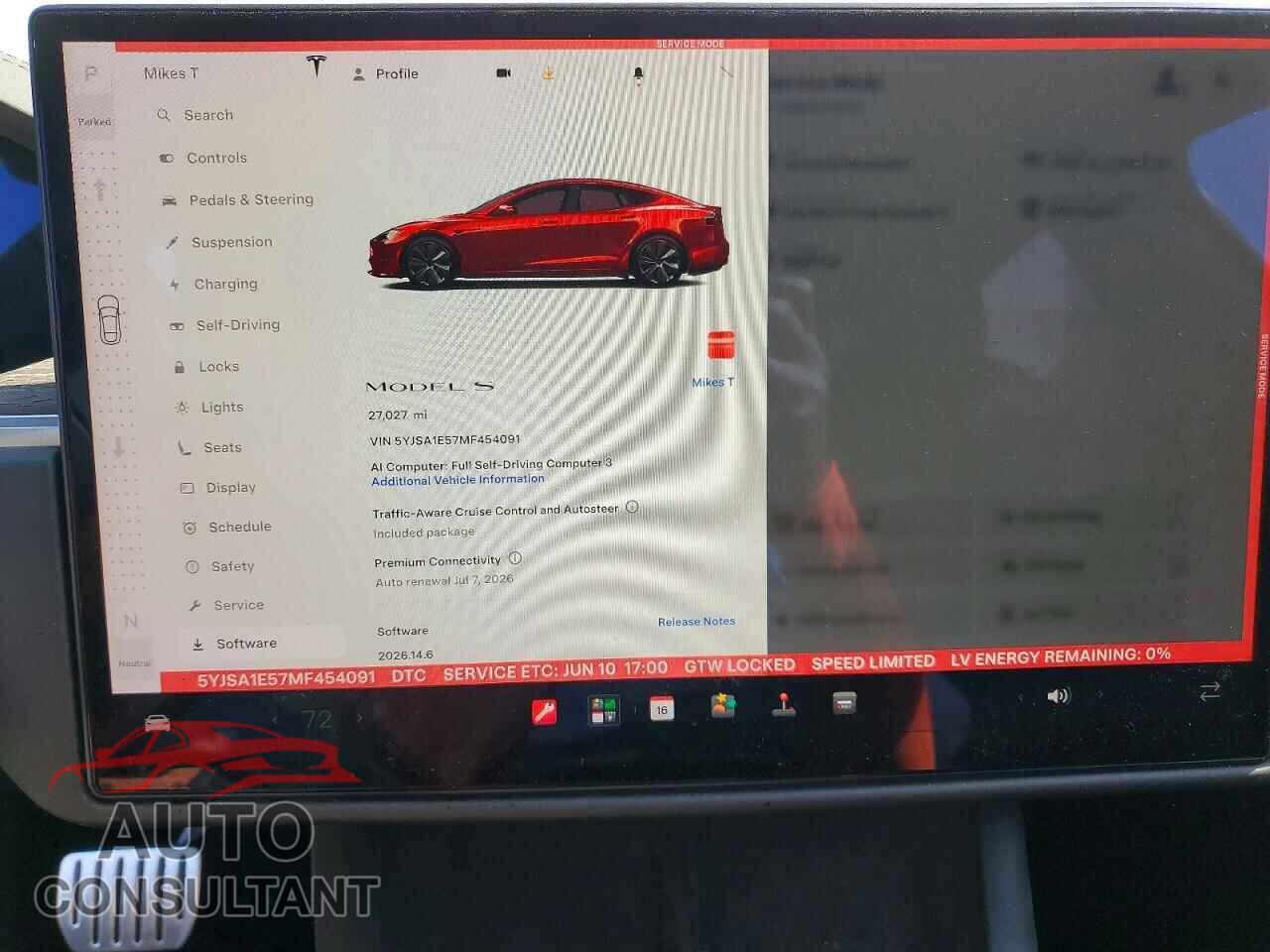 TESLA MODEL S 2021 - 5YJSA1E57MF454091