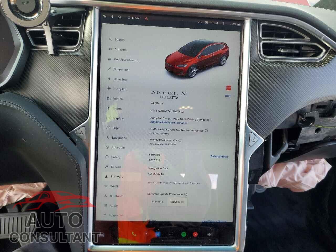 TESLA MODEL X 2017 - 5YJXCAE24HF057692