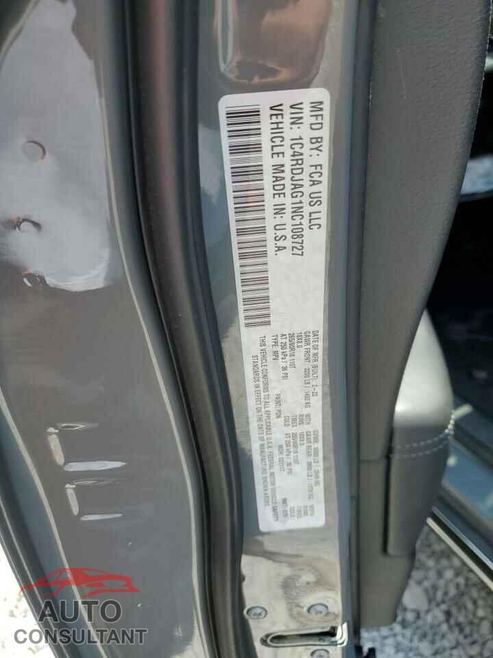 DODGE DURANGO 2022 - 1C4RDJAG1NC108727