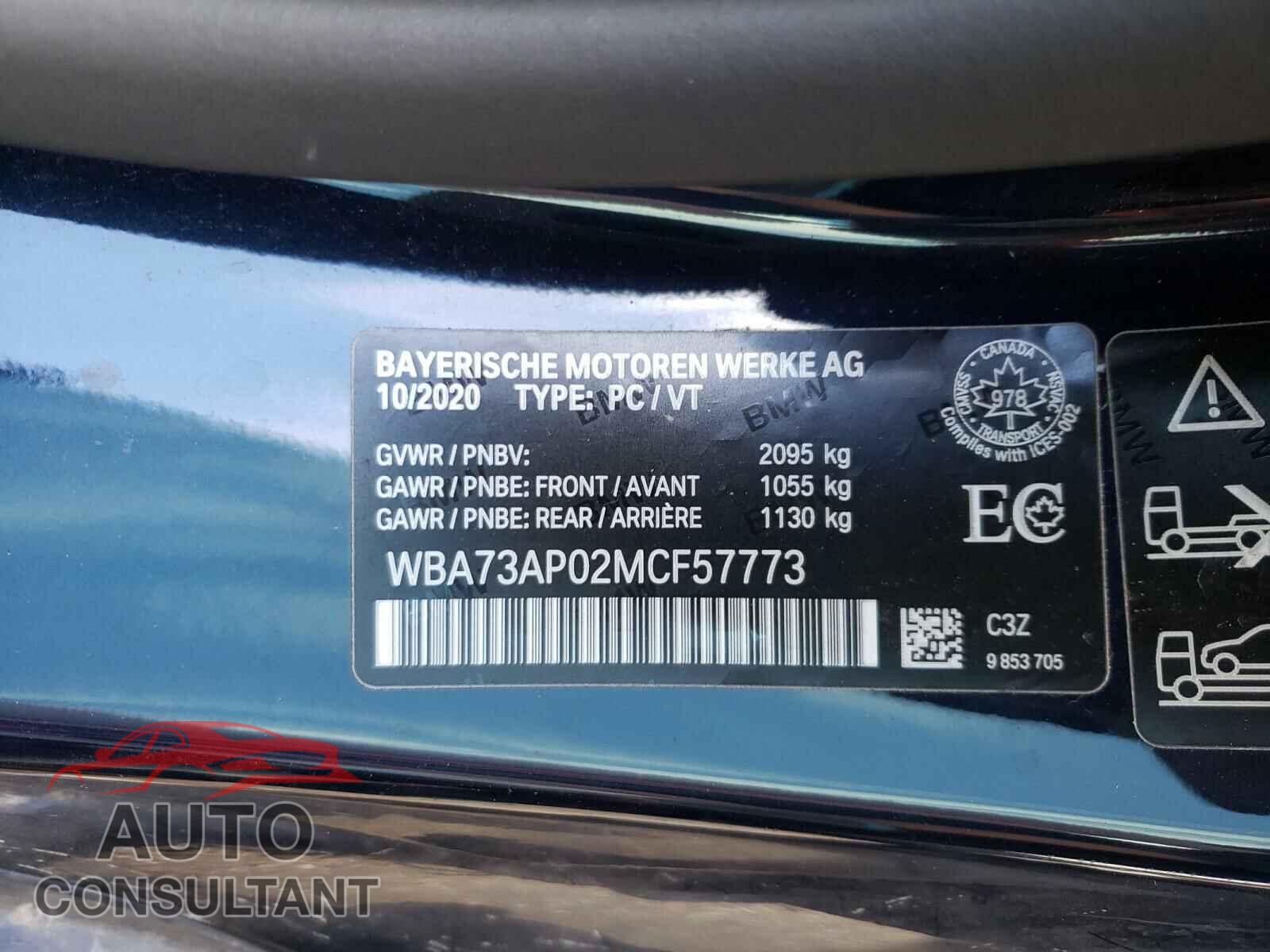 BMW 4 SERIES 2021 - WBA73AP02MCF57773