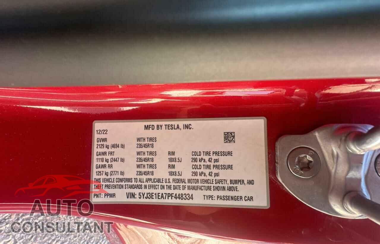 TESLA MODEL 3 2023 - 5YJ3E1EA7PF448334