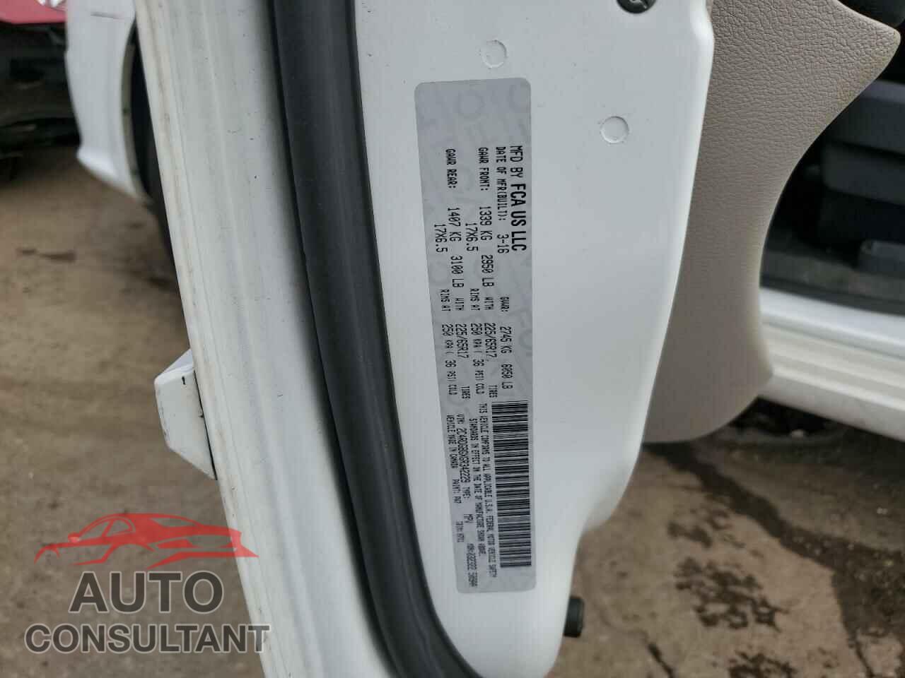 DODGE CARAVAN 2016 - 2C4RDGBGXGR342229