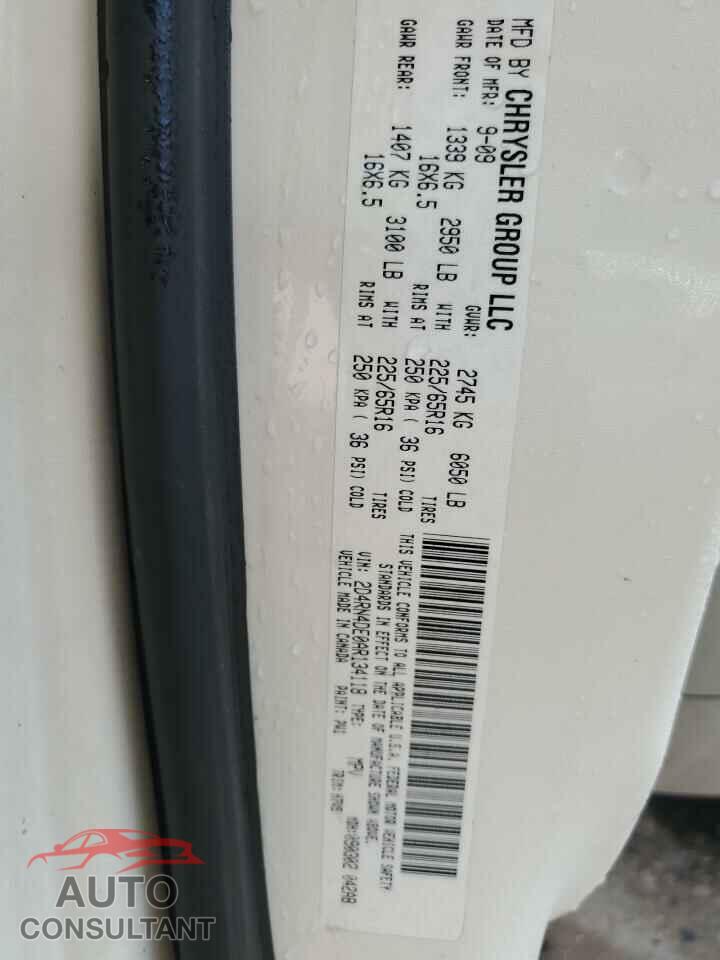 DODGE CARAVAN 2010 - 2D4RN4DE0AR134118