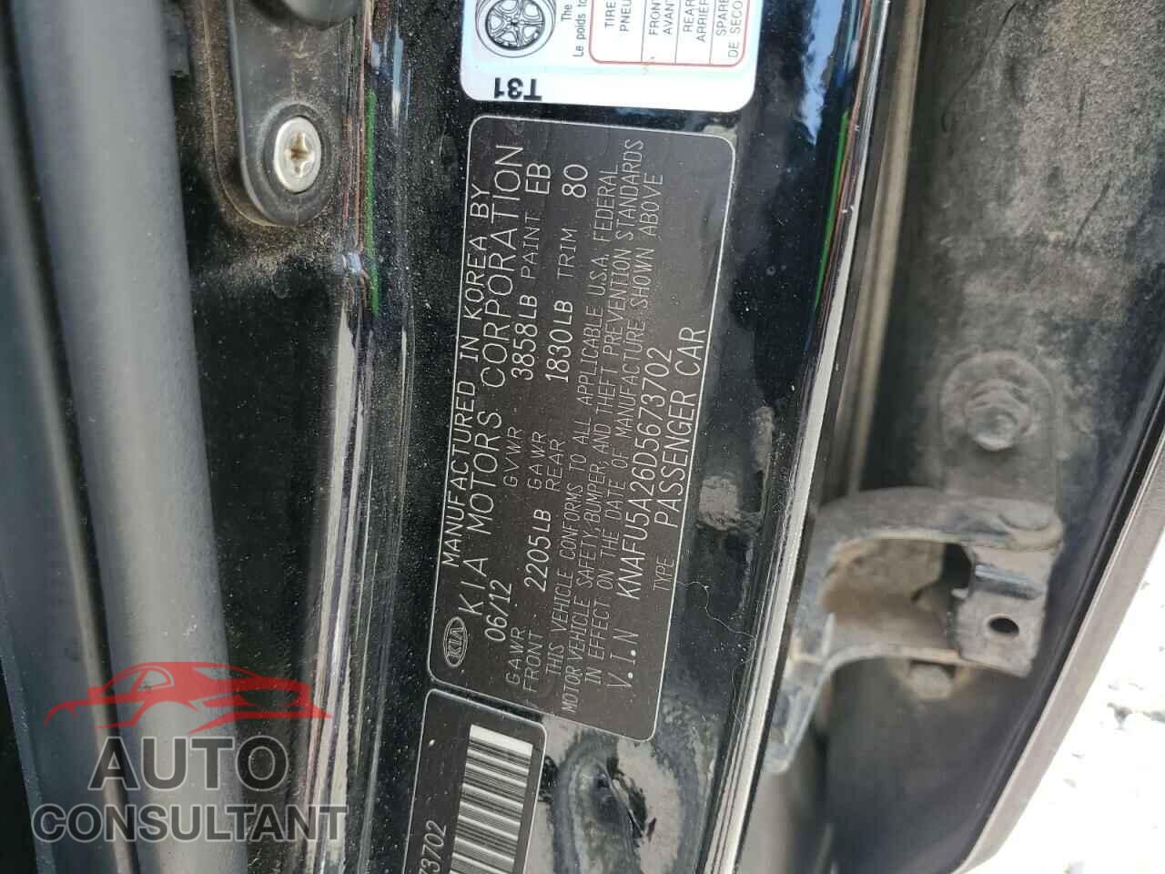 KIA FORTE 2013 - KNAFU5A26D5673702