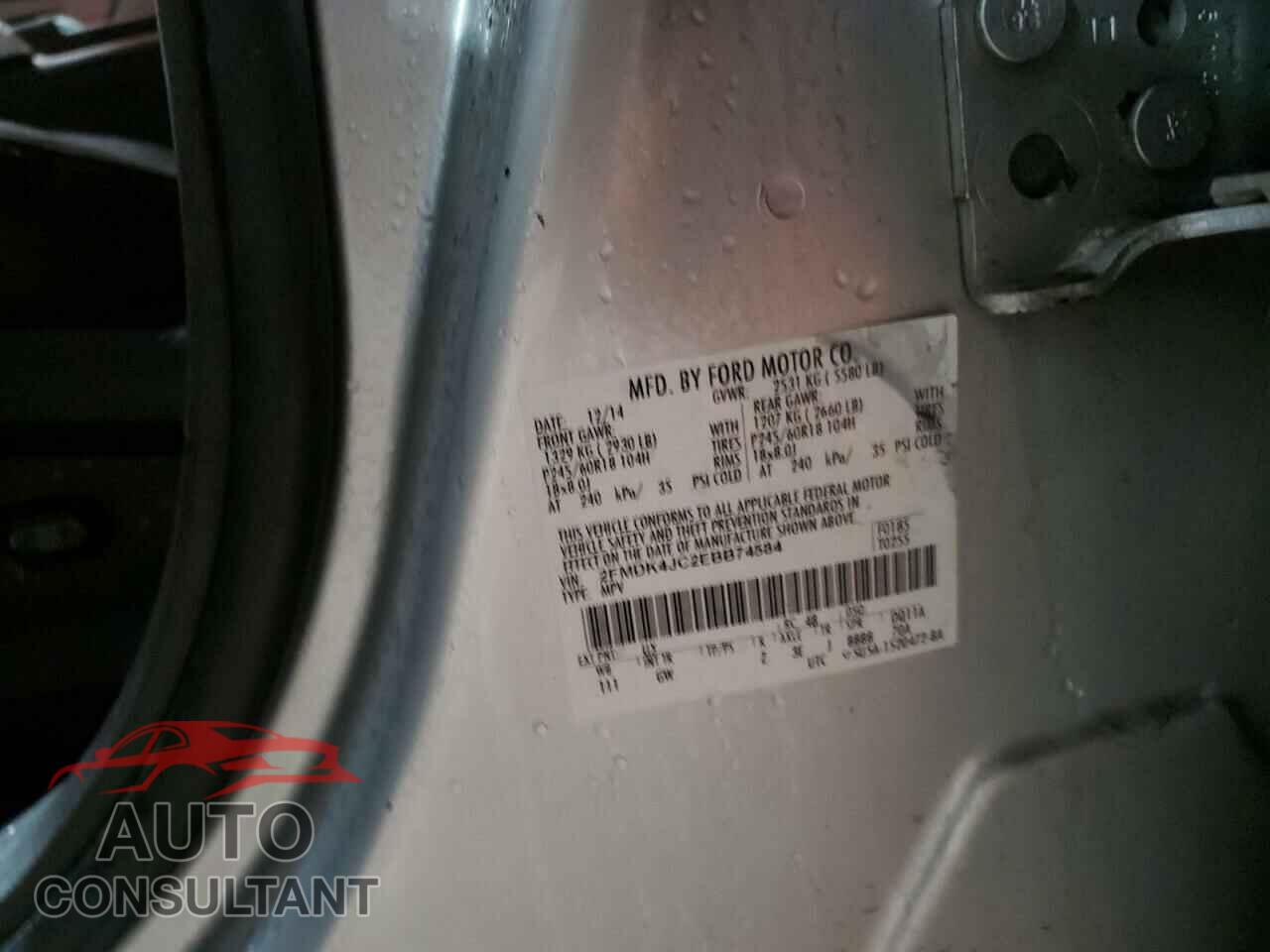 FORD EDGE 2014 - 2FMDK4JC2EBB74584