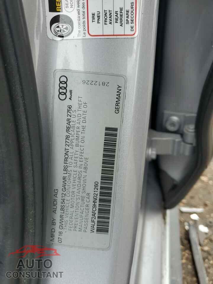 AUDI A6 2017 - WAUF2AFC9HN021260
