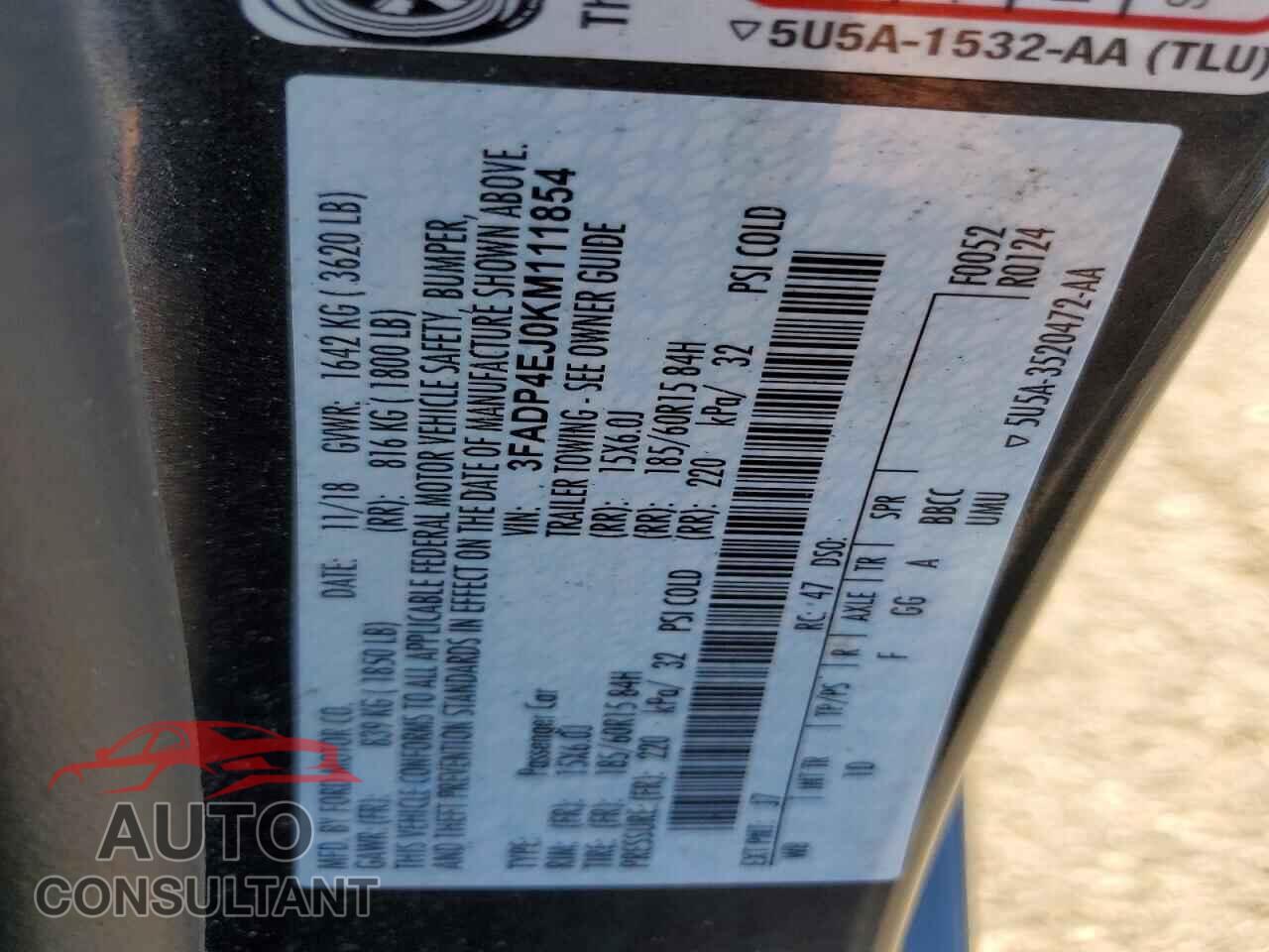 FORD FIESTA 2019 - 3FADP4EJ0KM111854