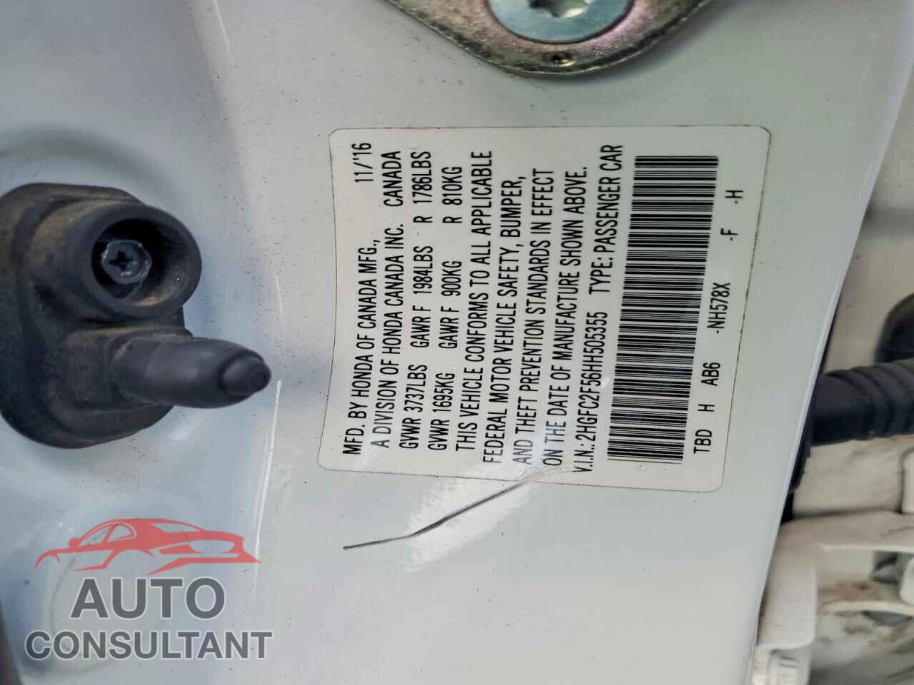 HONDA CIVIC 2017 - 2HGFC2F56HH505355