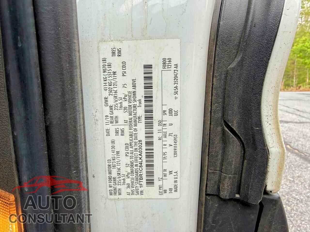 FORD TRANSIT 2020 - 1FTBR1C84LKA03028