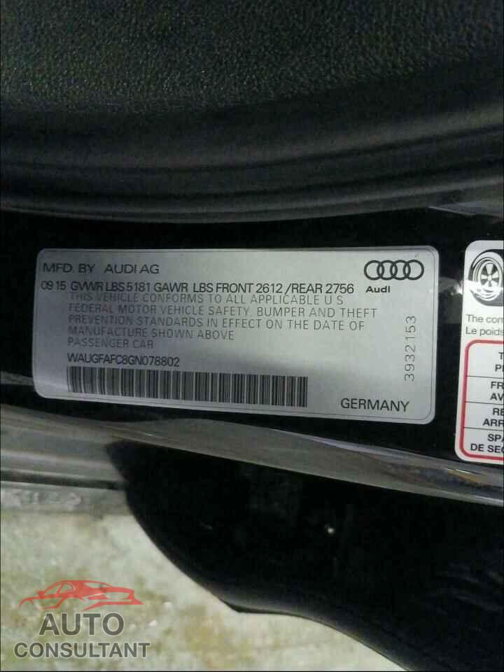 AUDI A6 2016 - WAUGFAFC8GN078802