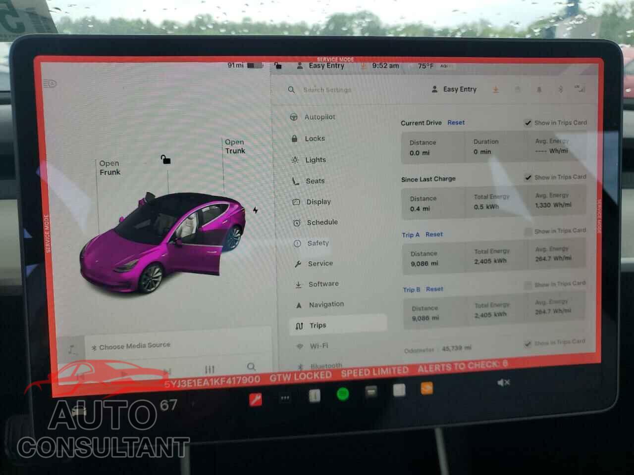TESLA MODEL 3 2019 - 5YJ3E1EA1KF417900