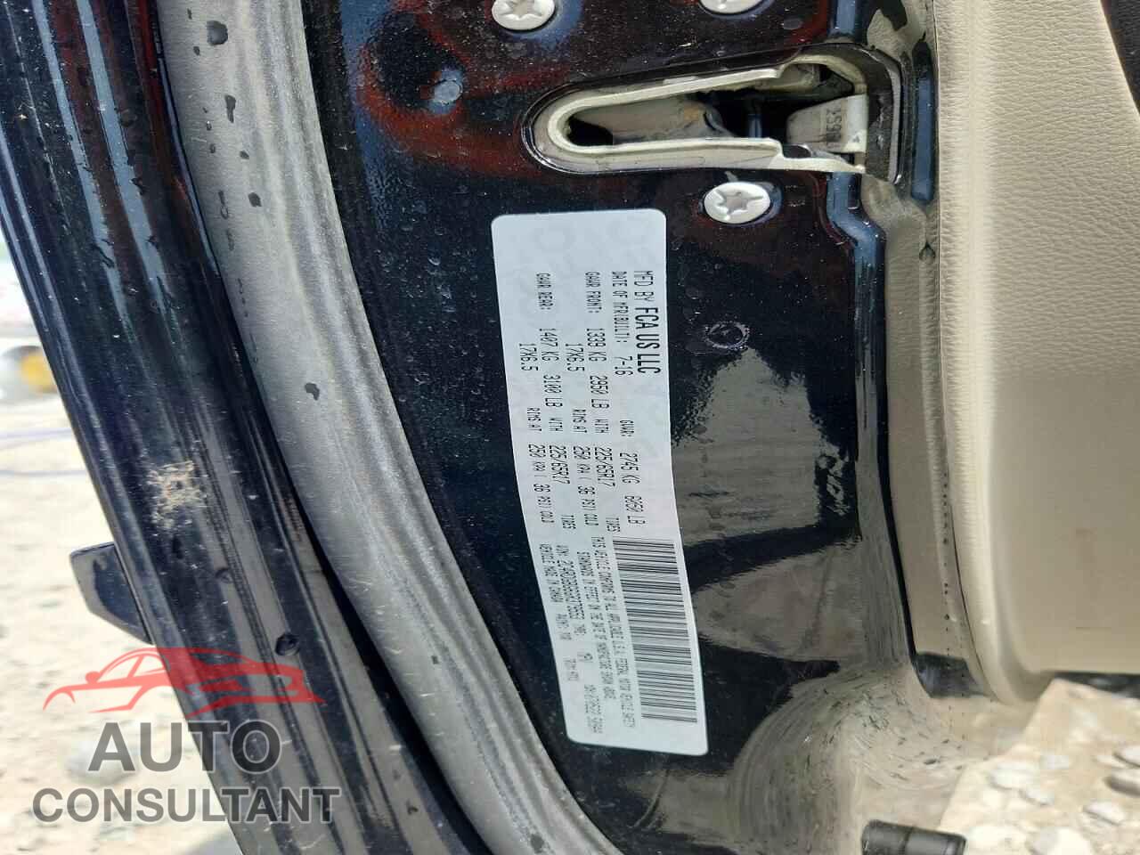 DODGE CARAVAN 2016 - 2C4RDGBG6GR379553